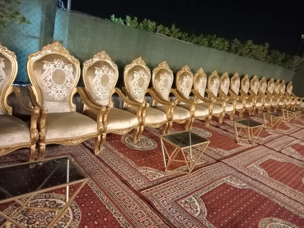 تأجير كراسي وطاولات لتجهيز الأفراح والمناسبات في الكويت